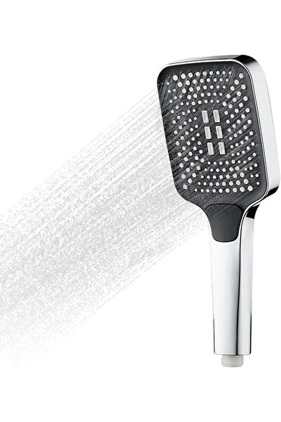 Generisch High pressure hand shower head, water saving with 3 jet types, chro...