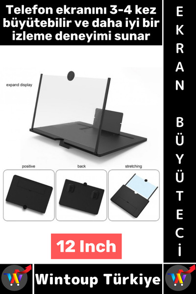 Wintoup #EkranBüyüteci Büyük Ekran Göz Koruma Katlanabilir Şeffaf Taşınabilir...