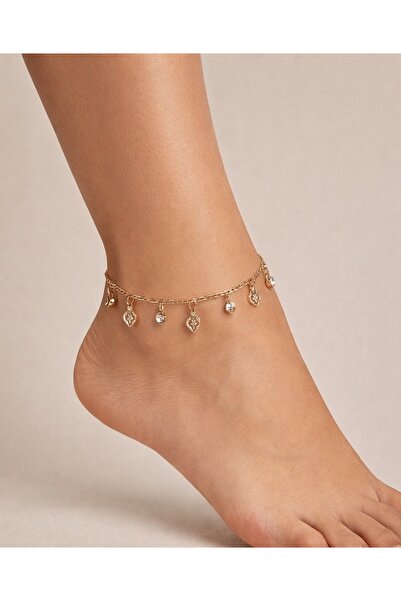 FARA Silver anklet with hanging accessories
