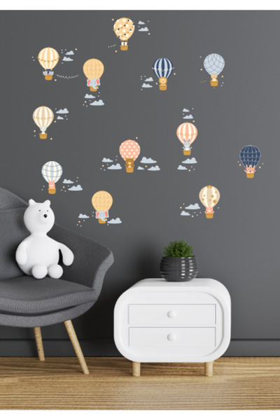 TRC TRAFİK Mali putnici sa balonima Dekoracija zidne naljepnice za dečju sobu