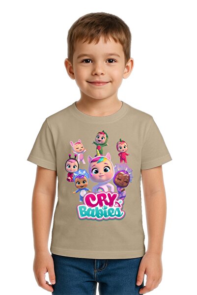 SEDİRLİ Tricou unisex Cry Babies cu imprimeu pentru copii, bumbac bucăți, bum...