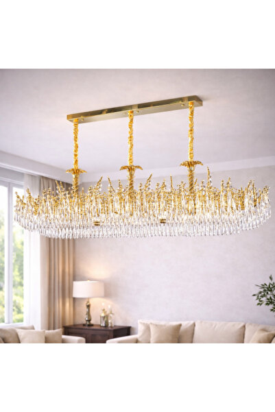 genric Luxury Oval Crystal Chandelier - 18 Bulbs Size 160 cm