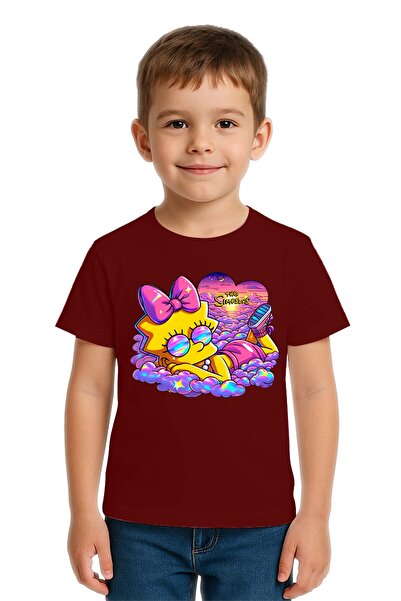SEDİRLİ Unisex Simpsons με τύπωμα Παιδικό μπλουζάκι από χτενισμένο βαμβακερό ...