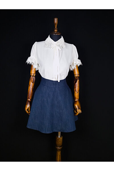 Sihirli Düğmeler Denim Skirt