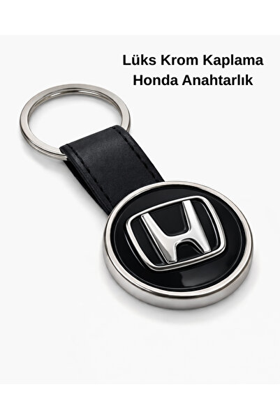 Baghes Premium Μπρελόκ Honda με επιχρωμιωμένο φινίρισμα, Μεταλλικό σώμα, Δερμ...