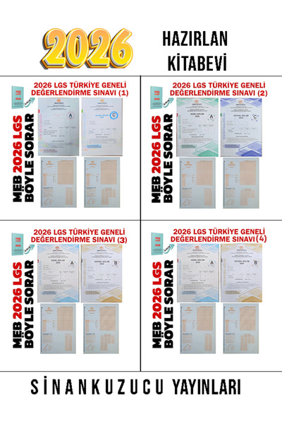 SİNAN KUZUCU YAYINLARI TÜRKİYE GENELİ DENEME SETİ (1-2-3-4)