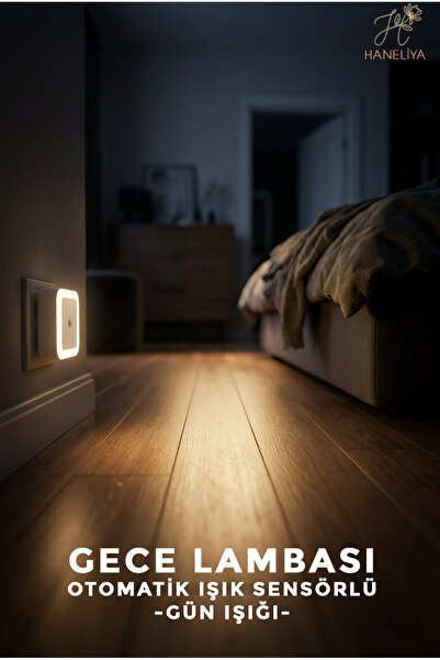 Haneliya Işık Sensörlü LED Gece Lambası - Prize Takılan - Gün Işığı