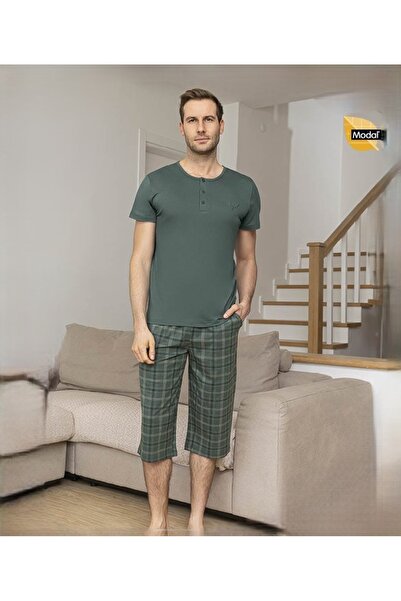 Aydoğan Men's Modal Piece Short Sleeve Pajama Set