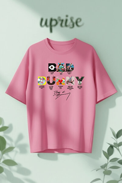Vordevia Bad Bunny Printed Cotton Lu Oversized t Shirt