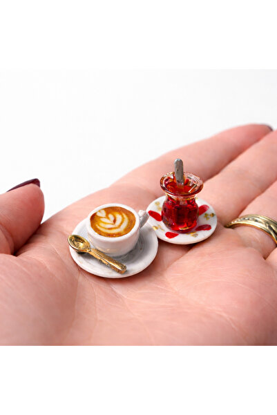 Minyatür Çay & Latte Telefon Kılıfı Süsü – El Yapımı 3D Mini Çay Bardağı Telefon Aksesuarı