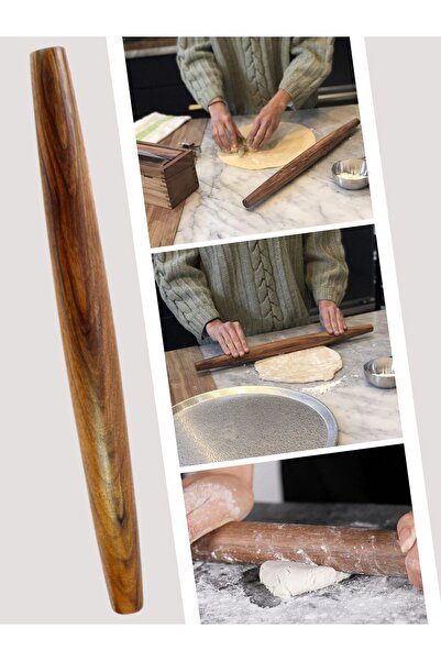 Saatistan Meribel Ceviz Ağacı Hamur Açma Merdanesi, Tek Parça, Dayanıklı ve Şık