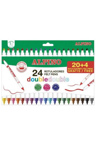 Generic Brand قلم فلوماستر ثنائي الاتجاه 24 قطعة AR-002058