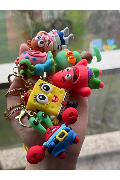 womi Sünger Bob Ve Arkadaşları Figür Anahtarlık (Rastgele 1 Model Gönderilir)