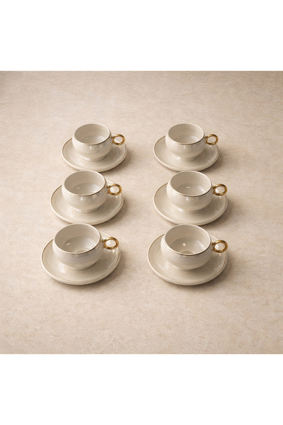 SUELF CO 6'lı Porselen Kahve Fincan Seti