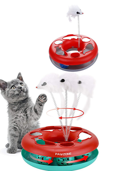 Nextpage Evcil Hayvan Yaylı Fareli Toplu Tek Katlı Çember Oyuncak