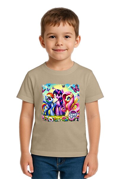 SEDİRLİ Tricou unisex pentru copii My Little Pony cu imprimeu bumbac bucăți d...