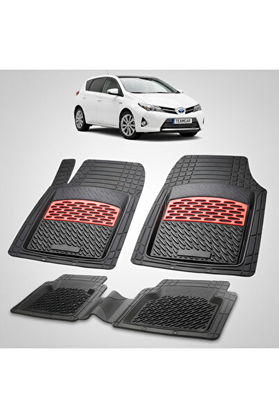 TEAMCAR Toyota Auris E180 Compatible Floor Mats Hatchback 2012-2015 | Red