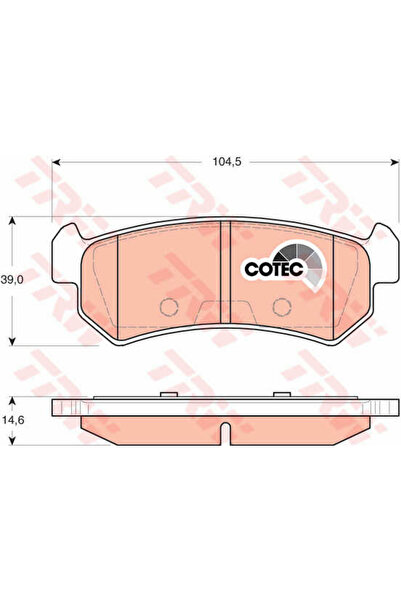 TRW Set plăcuțe de frână, frână pe disc GDB3348