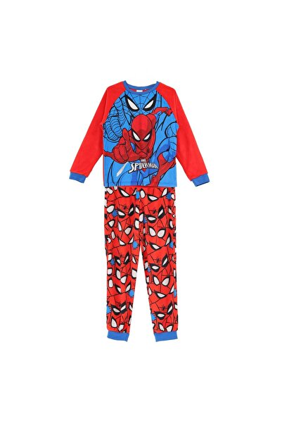 OEM Set Pijama de Iarna Catifelate Rosii Albastre cu Model Spiderman pentru C...