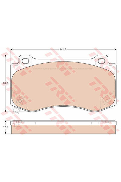 TRW Σετ τακάκια φρένων, δισκόφρενο GDB4449