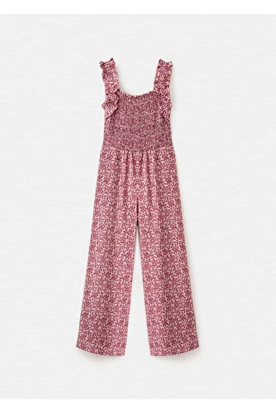 MANGO Kids Büzgülü desenli tulum