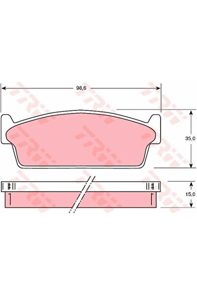 TRW Σετ τακάκια φρένων, δισκόφρενο Gdb1021 Nissan 200Sx