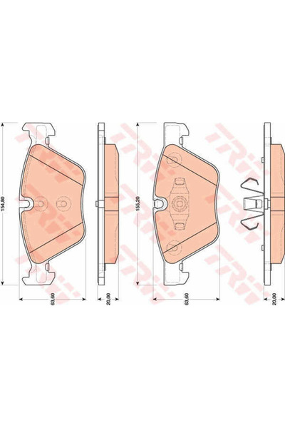 TRW Set plăcuțe de frână, frână pe disc GDB1810