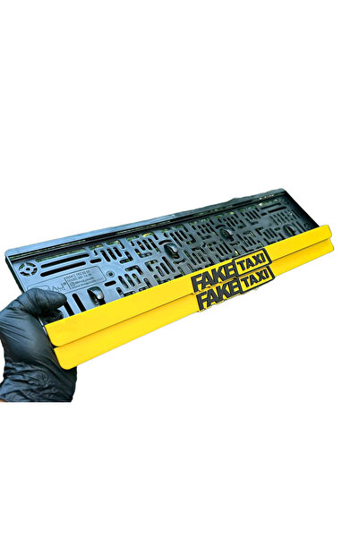 Fake Taxi Yazılı Pleksi Plakalık Takmatik