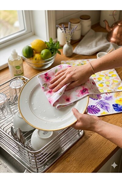 Lio20 3-Pack Drying and Cleaning Kitchen Cloth 40*40 Stain Resistant Odor-Fre...