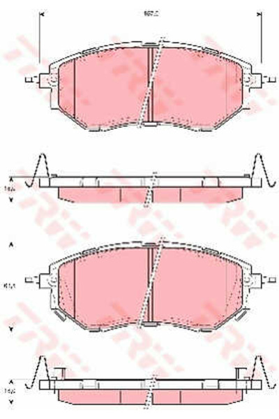 TRW Set plăcuțe de frână, frână cu disc GDB3372