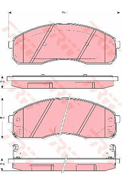 TRW Set de plăcuțe de frână, frână pe disc GDB3301