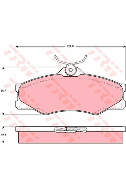 TRW Set plăcuțe de frână cu disc, frână cu disc GDB399