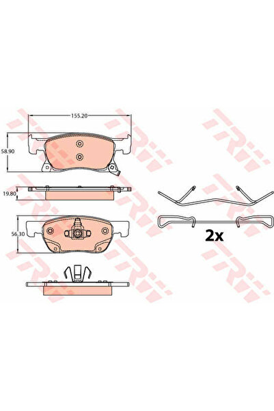 TRW Set plăcuțe de frână, frână cu disc GDB2138