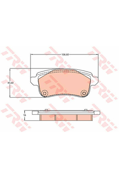 TRW Set plăcuțe de frână, frână pe disc GDB2136