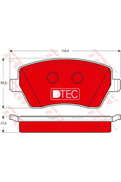 TRW Σετ τακάκια φρένων, δισκόφρενο GDB3332DTE