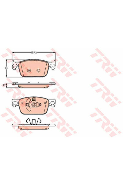 TRW Set plăcuțe de frână, frână pe disc GDB2127