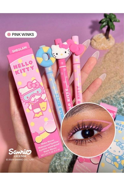MyBalliStore Hello Kitty｜SHEGLAM Make Waves Waterproof Eyeliner Pembe