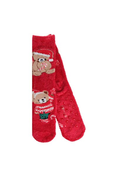 OEM Red Family Antislip Christmas Socks with Patterned 31-34