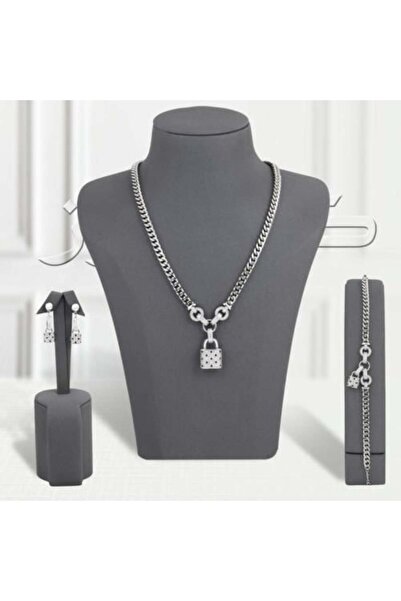 Generic Silver Zircon Lock Set Alternative to Gold