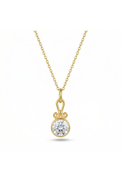 makeitbylove Sultan El Yapımı Beyaz Topaz Kolye, Berraklık Sembolü, 925 Gümüş...