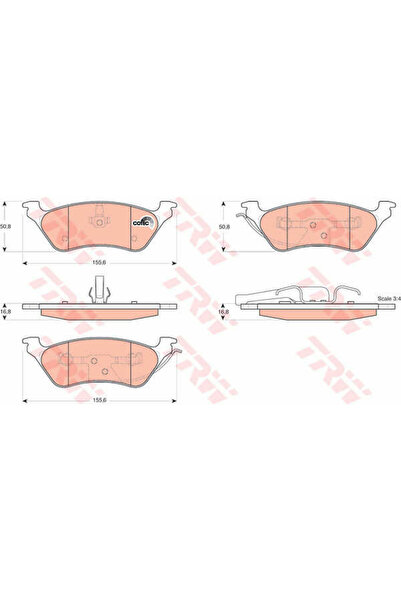 TRW Set plăcuțe de frână, frână pe disc GDB4130