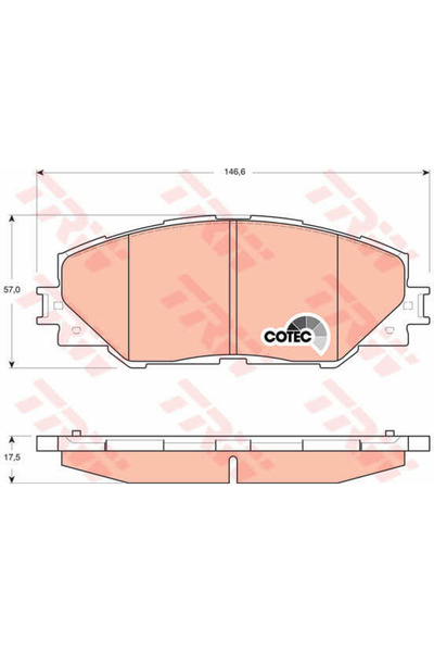 TRW Set plăcuțe de frână, frână pe disc GDB3424