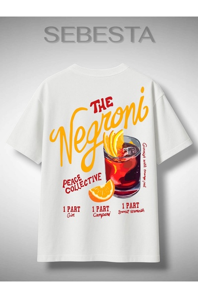 Sebesta Fashion تي شيرت نيجروني مطبوع بريميوم كبير الحجم