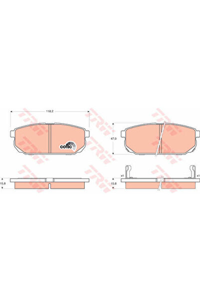 TRW Set plăcuțe de frână, frână pe disc GDB3344