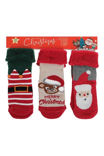 OEM Sosete de Craciun cu Model Mos Craciun Curea Ursulet "Merry Christmas" pe...