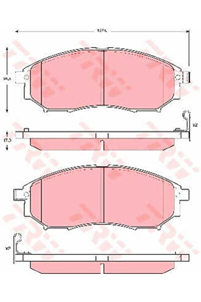 TRW Set plăcuțe de frână, frână pe disc GDB3392