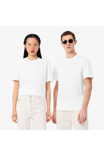 Lacoste تيشيرت قطن مطرّز - TH0794-00-70V