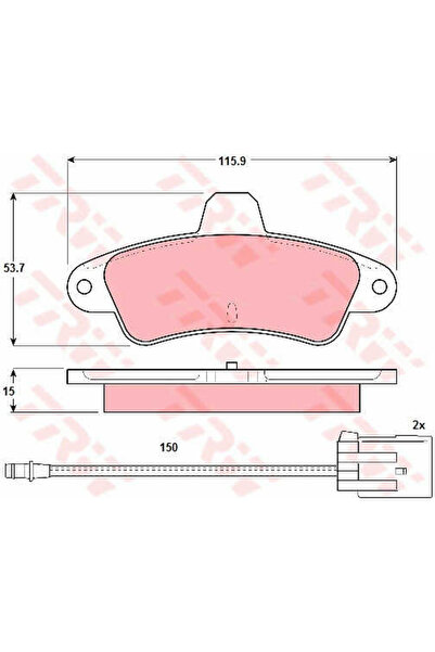 TRW Set of brake pads, disc brake GDB1112