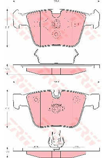 TRW Set plăcuțe de frână, frână pe disc GDB1675