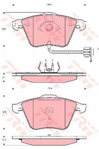 TRW Set plăcuțe de frână, frână cu disc GDB1689